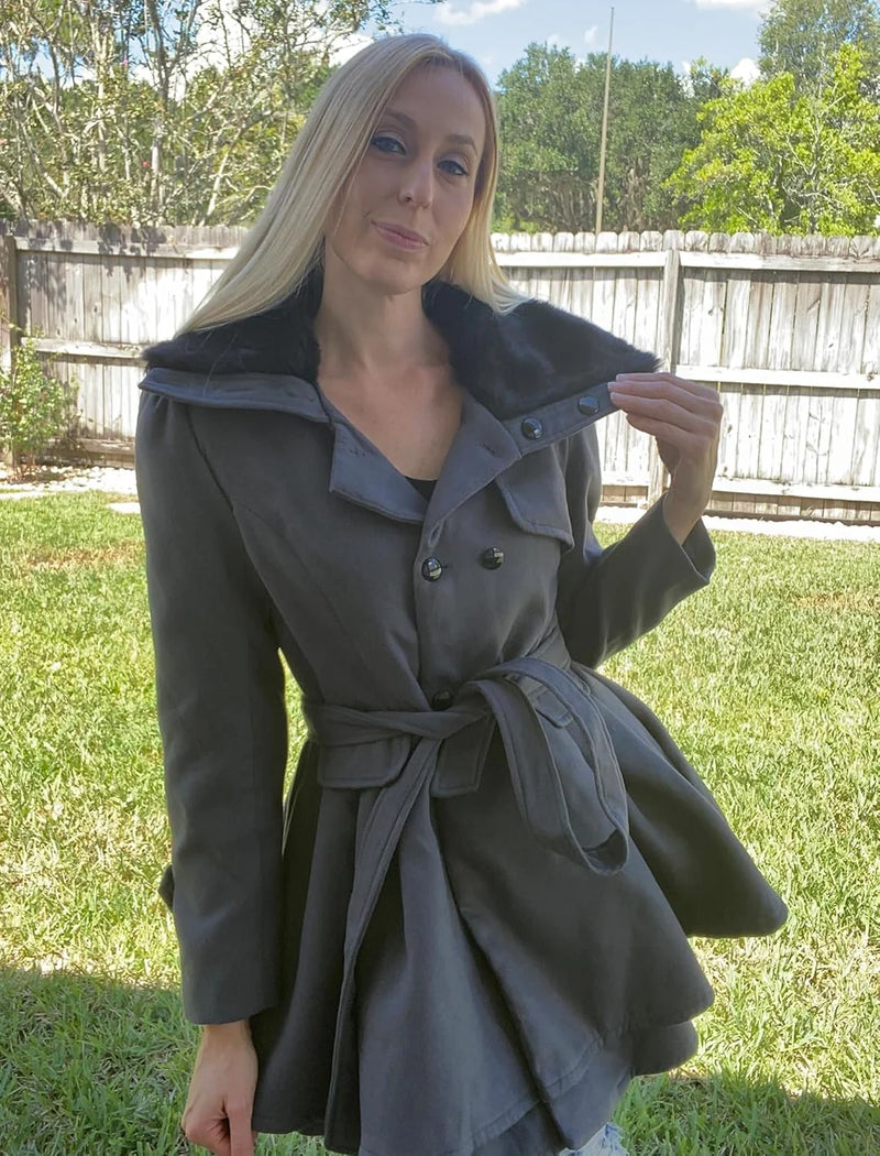 Abitino/Trench Leggero con Pelliccia