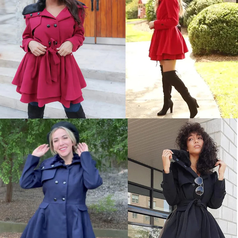 Abitino/Trench Leggero con Pelliccia