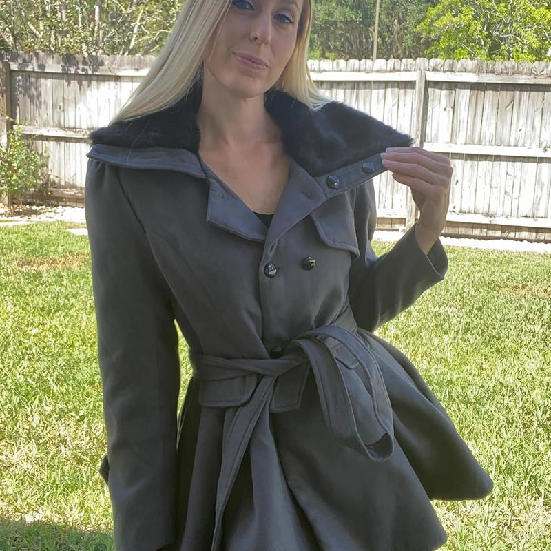 Abitino/Trench Leggero con Pelliccia